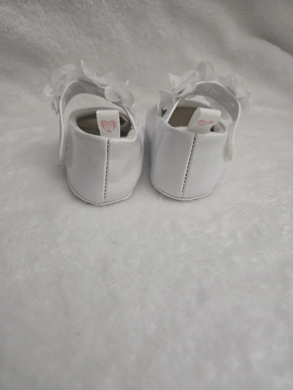 Stepping Stones Baby Girl  White Floral Toddler Mary Jane Shoes Size 2